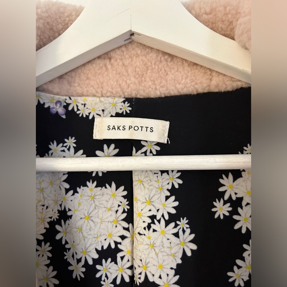 Saks Potts shearling Heidi Rose jacket // color block fur coat - Picture 16 of 16